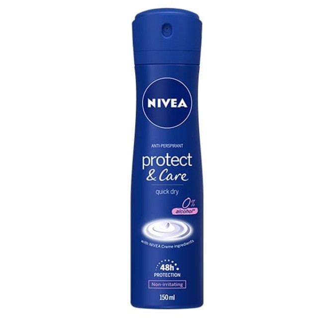 Nivea Protect & Care Γυναικείο Αποσμητικό Spray 48ωρης Προστασίας, 150ml