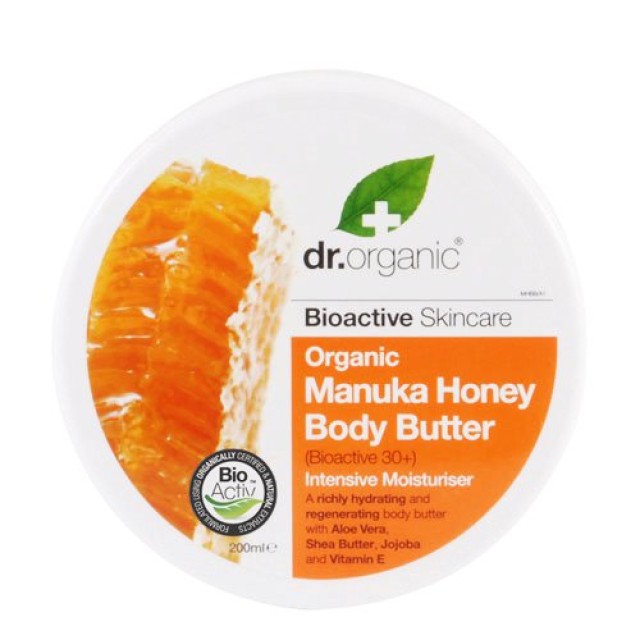 Dr. Organic Manuka Honey Body Butter Πλούσιο Βούτυρο Σώματος με Βιο...