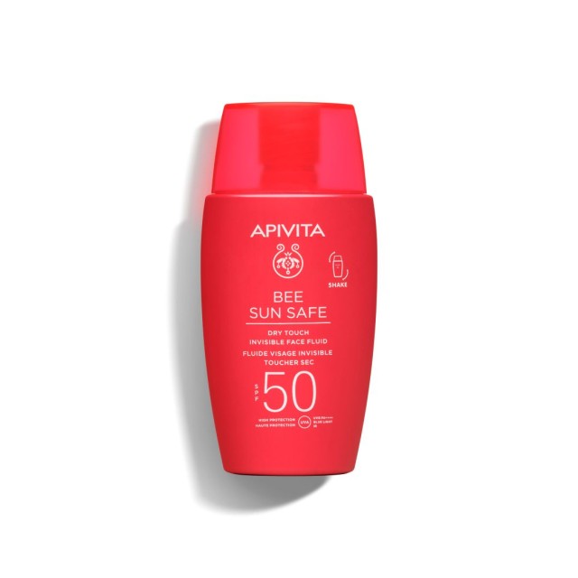 Apivita Bee Sun Safe Dry Touch Αντιηλιακή Λεπτόρρευστη Κρέμα Προσώπου SPF50, 50ml