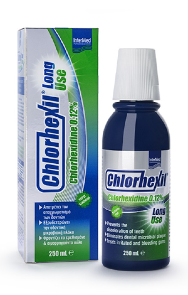 Chlorhexil 0.12% Long Use Mouthwash Στοματικό Διάλυμα κατά της Πλάκας, 250ml