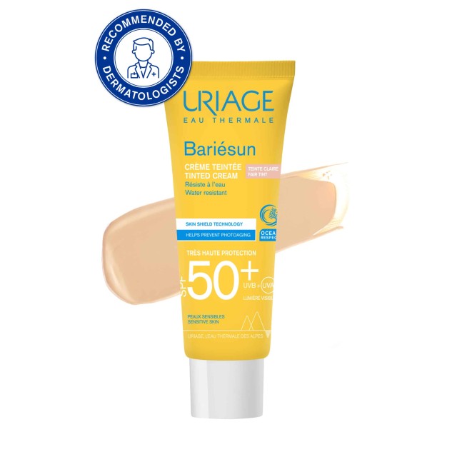 Uriage Bariesun Tinted Cream Fair Tint Αντηλιακή Κρέμα Προσώπου με Ανοιχτή Απόχρωση SPF50+, 50ml