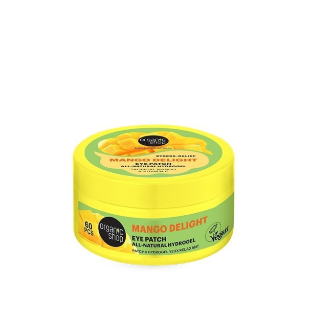 Organic Shop by Natura Siberica Mango Delight Stress Relief Natural Eye Patches Μάσκα Ματιών, 60τμχ