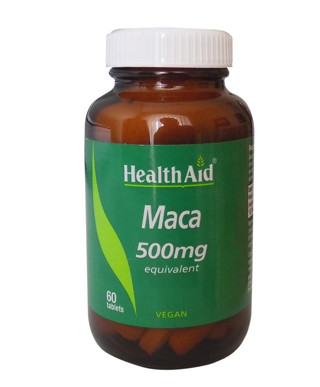 Health Aid Maca 500mg Συμπλήρωμα Διατροφής με Μάκα για Τόνωση & Ευεξία, 60 Ταμπλέτες