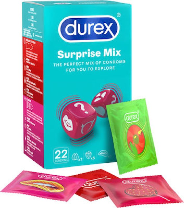 Durex Προφυλακτικά Surprise Mix Collection, 22 τεμάχια