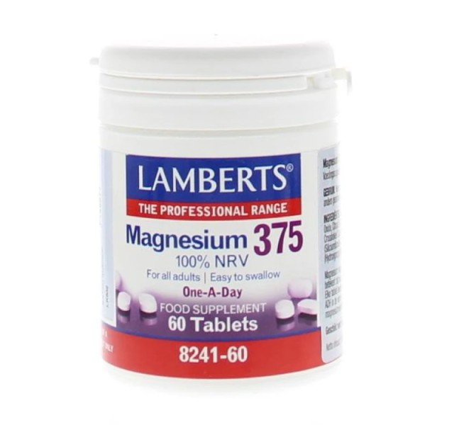 Lamberts Magnesium 375 Συμπλήρωμα Μαγνησίου, 60 Ταμπλέτες