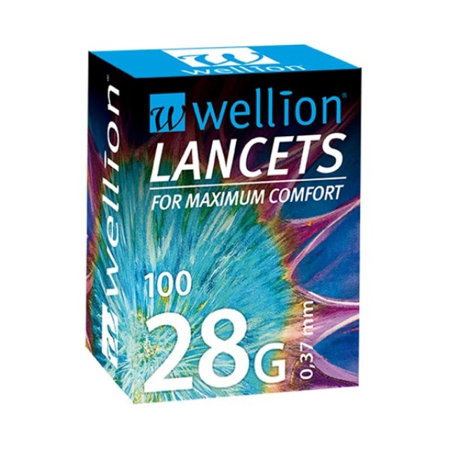 Wellion Lancets 28G Βελόνες Μέτρησης Σακχάρου, 100 τμχ