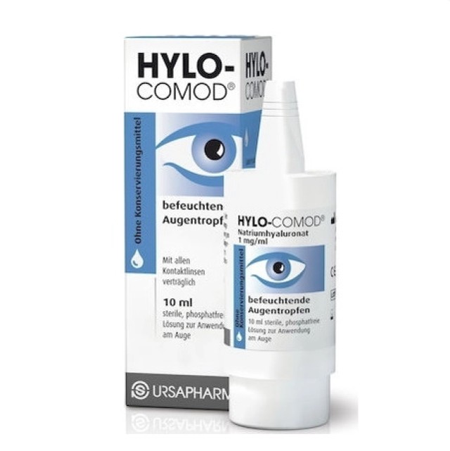 Hylo-Comod Οφθαλμικές Σταγόνες με Υαλουρονικό Οξύ για Ξηροφθαλμία 10ml