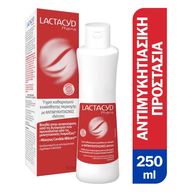 Lactacyd Pharma Antifungal Wash Υγρό Καθαρισμού της Ευαίσθητης Περιοχής  250ml