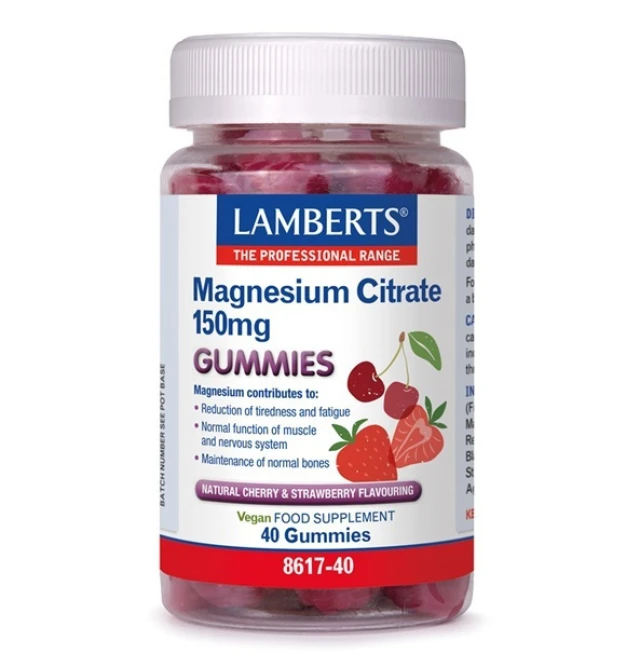 Lamberts Magnesium Citrate 150mg Gummies Dietary Supplement with Citrate...