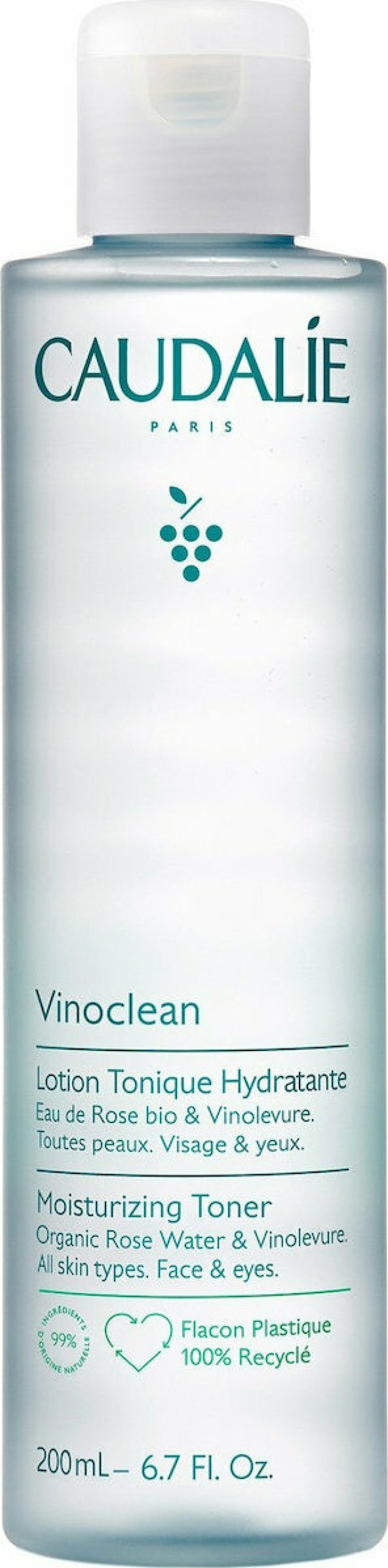 Caudalie Vinoclean Moisturizing Toner Τονωτική Λοσιόν Ντεμακιγιάζ Για Πρόσωπο - Μάτια, 100ml