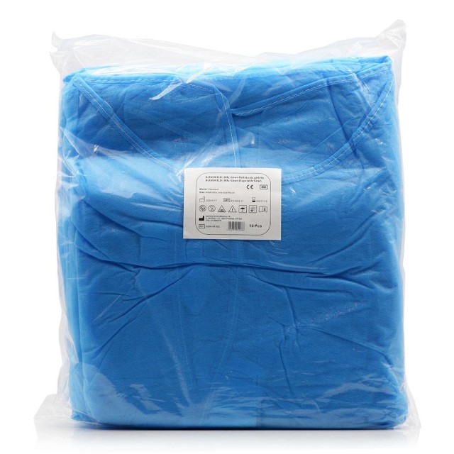 Alfashield Alfa Disposable Gown Ιατρικές Ποδιές Μιας Χρήσης, 10τμχ