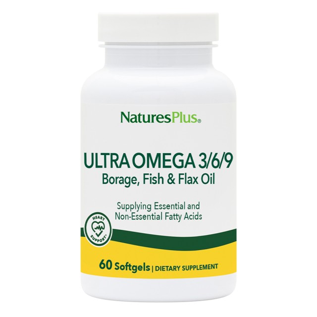 Natures Plus Ultra Omega 3 6 9, 60 Μαλακές Κάψουλες