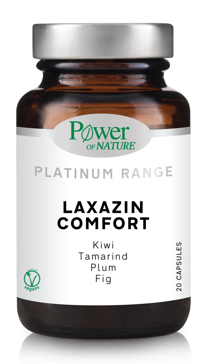 Power Of Nature Platinum Range Laxazin Comfort Για τη Δυσκοιλιότητα, 20 Κάψουλες