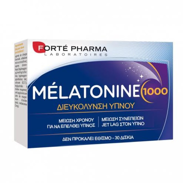 Forte Pharma Melatonine 1000 Συμπλήρωμα Για Την Αυπνία, 30 Ταμπλέτες