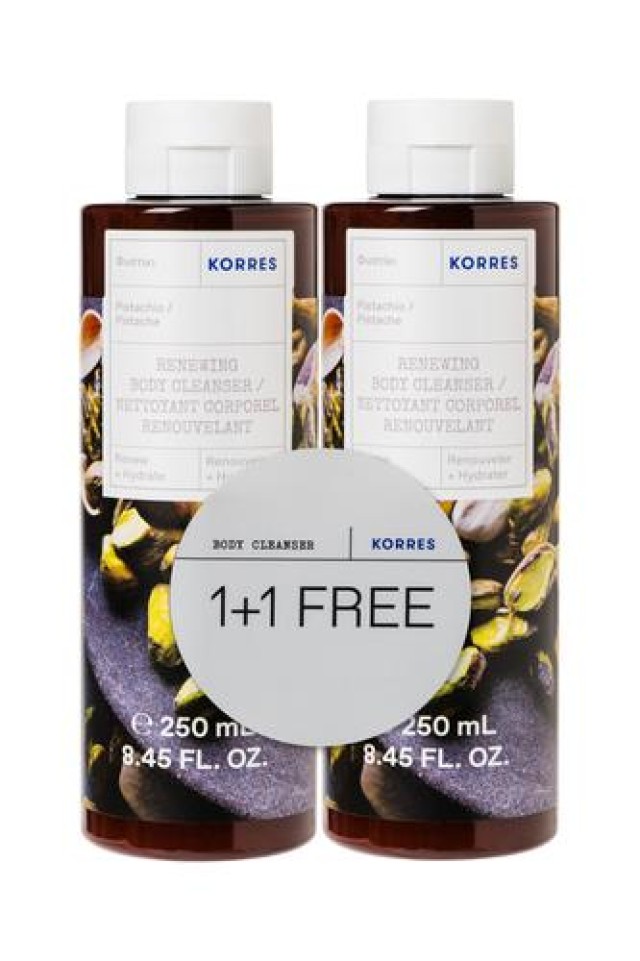 Korres Αφρόλουτρο Renewing Pistachio με Άρωμα Φυστίκι 1+1 ΔΩΡΟ, 2x250ml