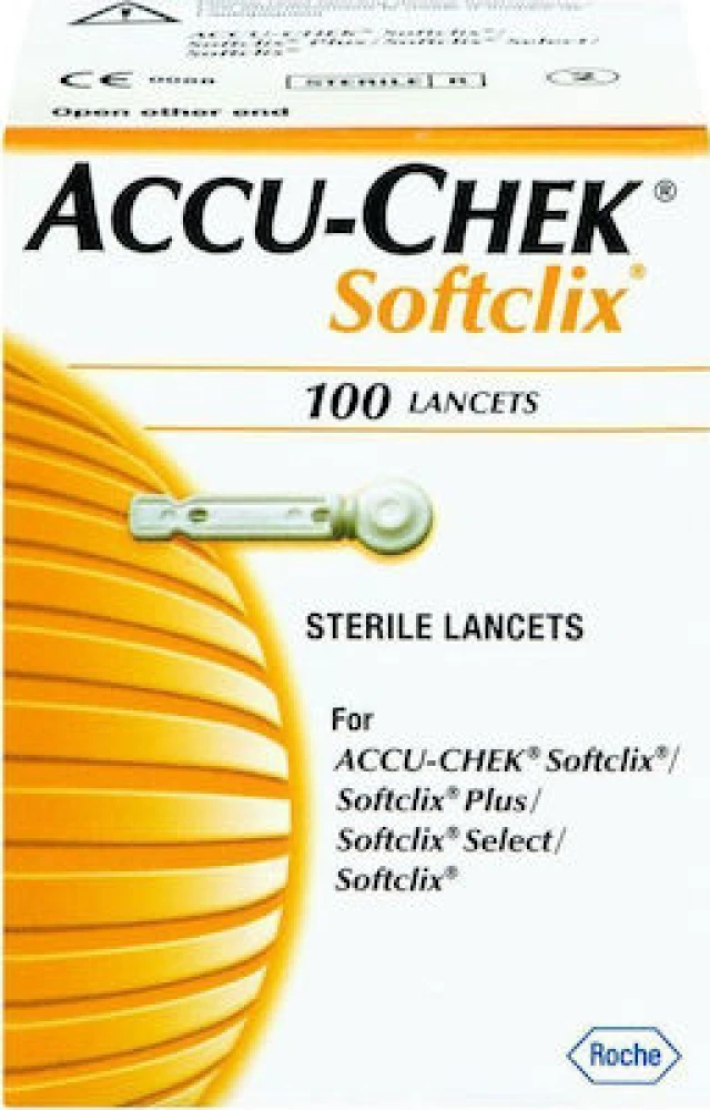 Roche Accu-Chek Softclix Needles, 100 Pieces