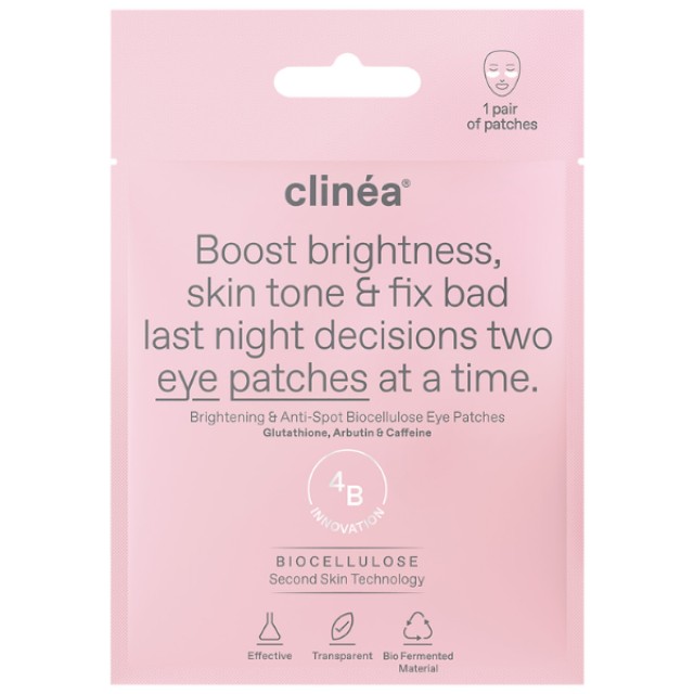 Clinea Brightening & Anti-Spot Biocellulose Eye Patches Επιθέματα Μ...