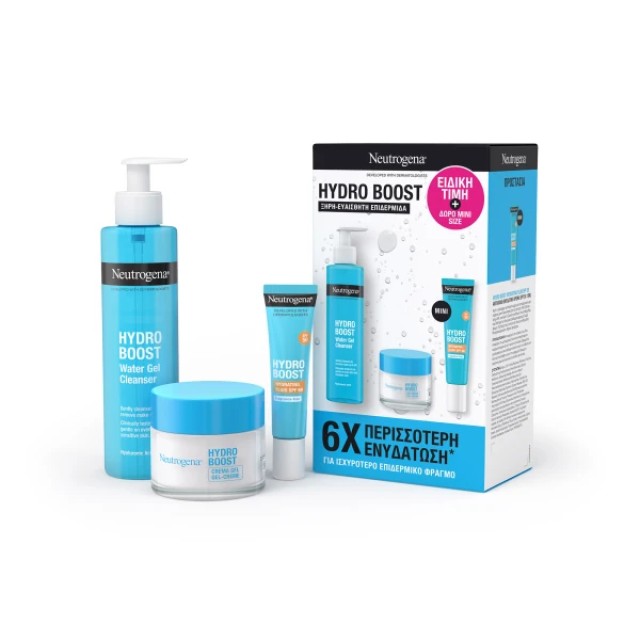 Neutrogena Promo Hydro Boost με Hydro Boost Water Gel Cleanser Καθαριστικό Προσώπου 200ml + Ενυδατική Κρέμα-Gel Προσώπου 50ml + Αντηλιακή Ενυδατική Κρέμα SPF50 15ml