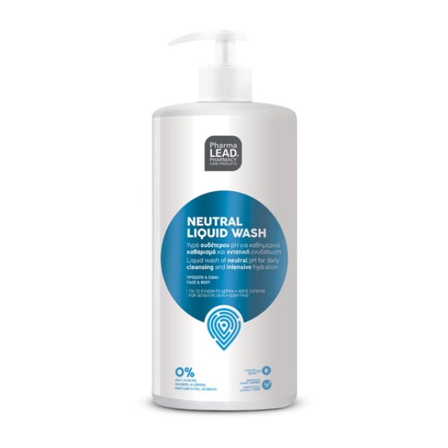 Pharmalead Neutral Liquid Wash, Υγρό Για Καθημερινό Καθαρισμό και Εντατική Ενυδάτωση, 1000ml