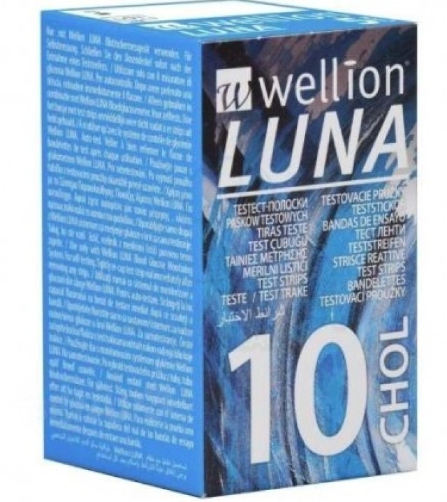 Wellion Luna Duo Cholesterol Ταινίες Μέτρησης Χοληστερόλης, 10 Ταινίες