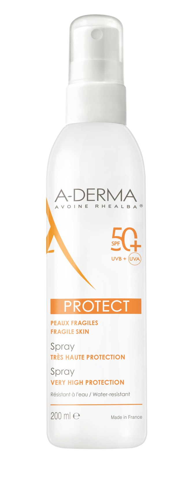 A-Derma Protect SPF50+ Αντηλιακό Spray Για Πρόσωπο και Σώμα, 200ml
