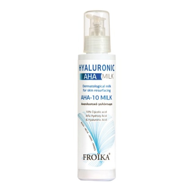 Froika Hyaluronic AHA 10 Milk Αναπλαστικό Γαλάκτωμα Προσώπου, 125ml