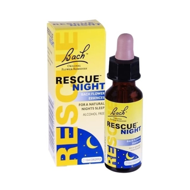 Dr. Bach Rescue Night Φυσικό Βοήθημα Σταγόνες για την Αϋπνία, 10ml
