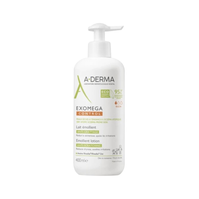 A-Derma Exomega Control Μαλακτικό Γαλάκτωμα κατά του Αισθήματος Κνησμού, 400ml