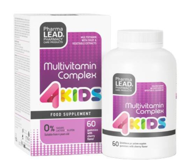 Pharmalead 4 Kids Multivitamin Complex Πολυβιταμίνη Για Παιδιά Με Γεύση Κεράσι, 60 Ζελεδάκια