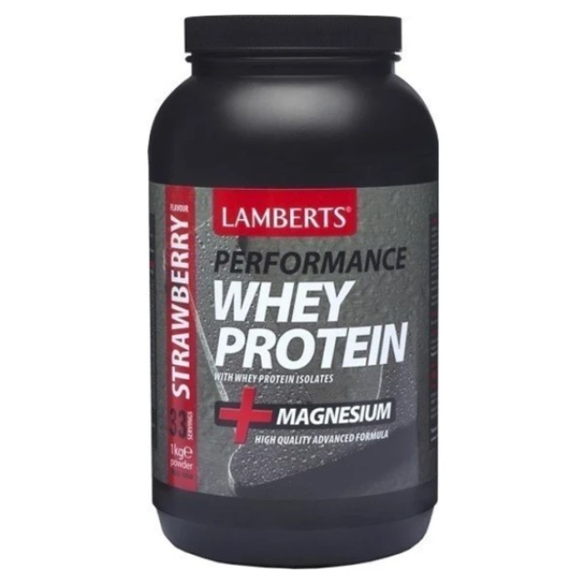Lamberts Perfomance Whey Protein & Magnesium Φράουλα, 1000gr