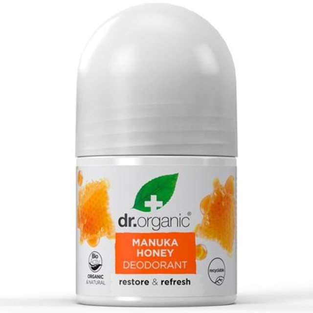 Dr.Organic Manuka Honey Φυσικό Αποσμητικό σε Roll-On Χωρίς Αλουμίνι...