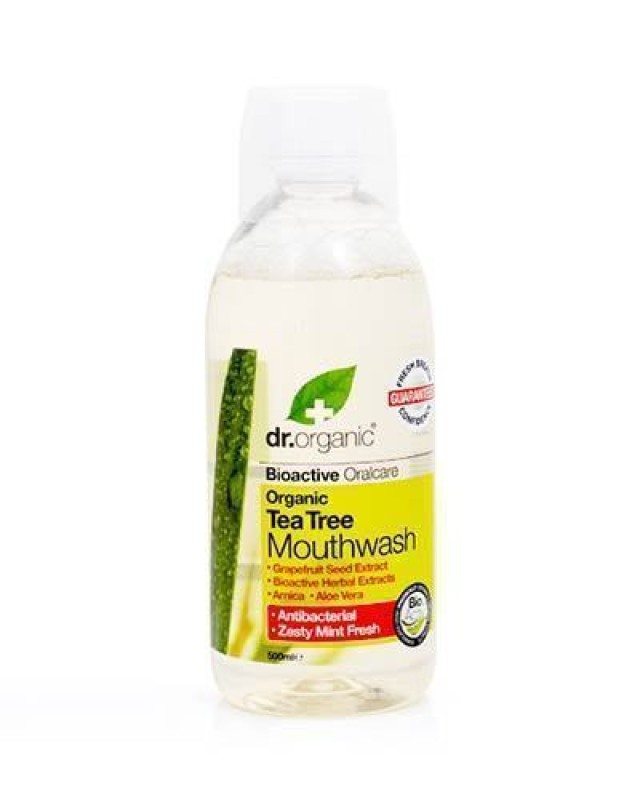 Dr. Organic Tea Tree Mouthwash, 500ml