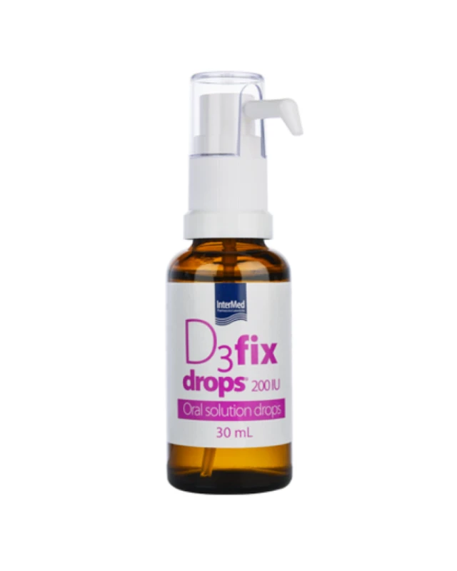 Intermed D3 fix Drops 200 IU Children's Vitamin DXNUMX Dietary Supplement...