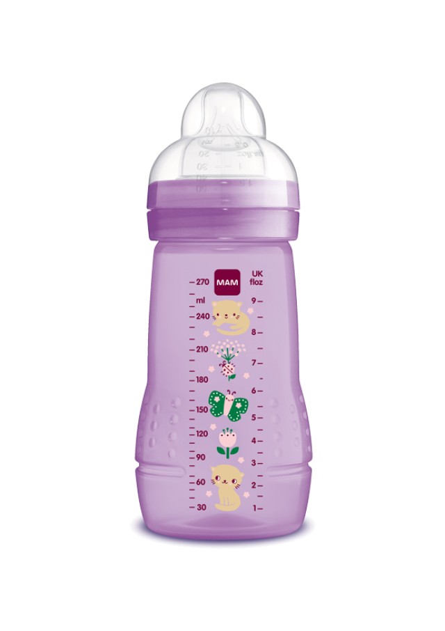 Mam Easy Active Bottle Πλαστικό Μπιμπερό με Θηλή Σιλικόνης Για Κορίτσια 2+ Μηνών, 270ml