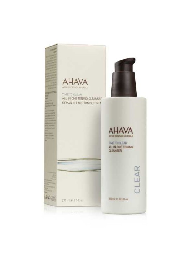 Ahava Time To Clear All-In-One Toning Cleanser Γαλάκτωμα Καθαρισμού Προσώπου & Ματιών, 250ml