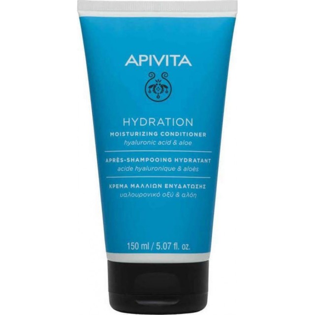 Apivita Conditioner Κρέμα Ενυδάτωσης για Όλους τους Τύπους Μαλλιών Υαλουρονικό Οξύ & Αλόη, 150ml