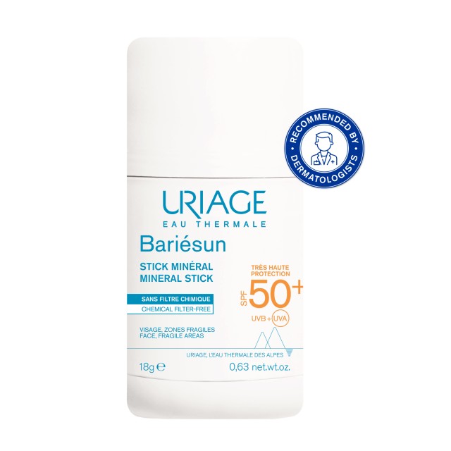 Uriage Bariesun Mineral Stick Αντηλιακό Προσώπου σε Στικ με SPF50+,...