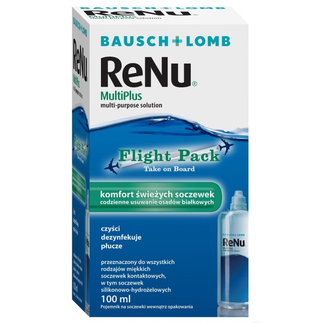Bausch & Lomb Renu MultiPlus Flight Pack Διάλυμα Πολλαπλών Χρήσεων για Φακούς Επαφής, 100ml