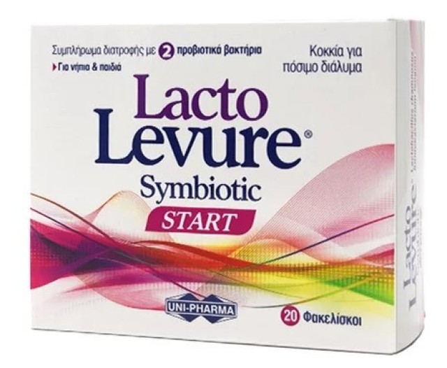 Unipharma Lacto Levure Symbiotic Start Συμπλήρωμα Διατροφής Προβιοτικών για Παιδιά, 20 Φακελίσκοι