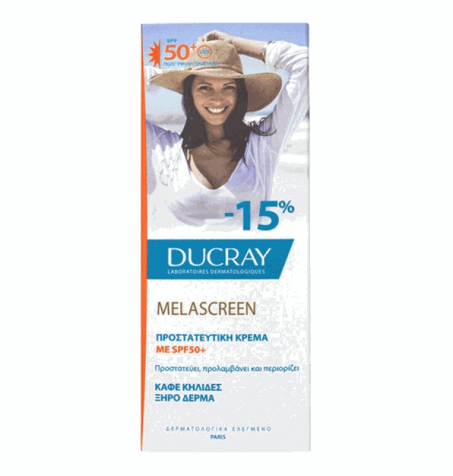 Ducray Melascreen Προστατευτική Κρέμα Κατά των Κηλίδων Για Ξηρό Δέρμα SPF50+ 50ml -15%.