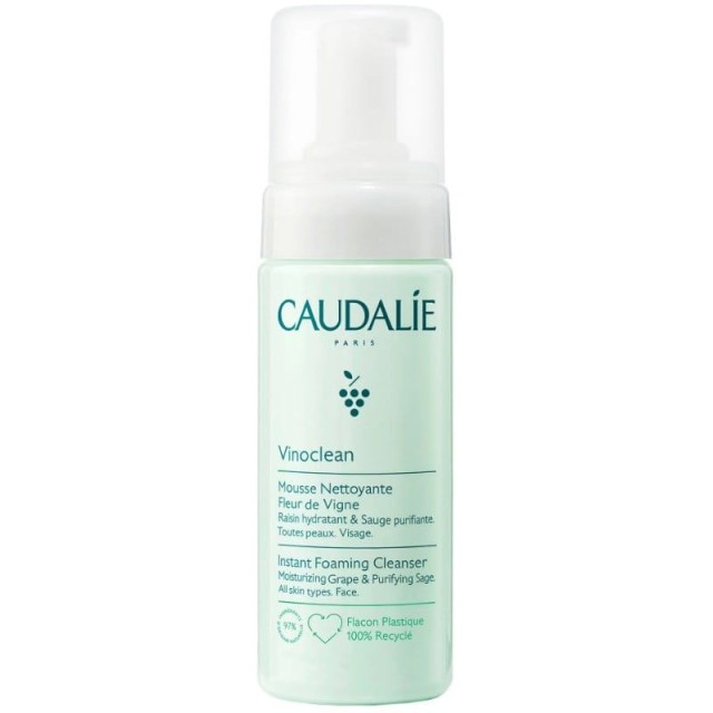 Caudalie Vinoclean Instant Foaming Cleanser Απαλός Αφρός Καθαρισμού...