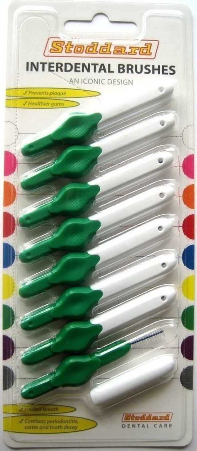 Stoddard Dental Icon Μεσοδόντια Βουρτσάκια 0.8mm Πράσινα, 8 Τεμάχια