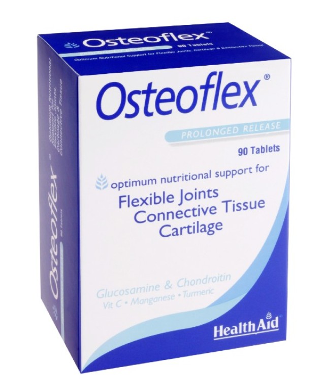 Health Aid Osteoflex Συμπλήρωμα Διατροφής Βραδείας Αποδέσμευσης με Γλυκοζαμίνη & Χονδροϊτίνη για Υγιείς Αρθρώσεις, 90 Ταμπλέτες
