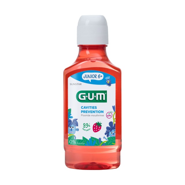 Gum Junior Rinse (3022) Παιδικό Στοματικό Διάλυμα με Γεύση Φράουλα,...
