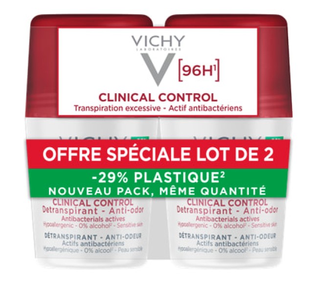 Vichy Set Deodorant 96H Clinical Control Antiperspirant Anti-Odour ...
