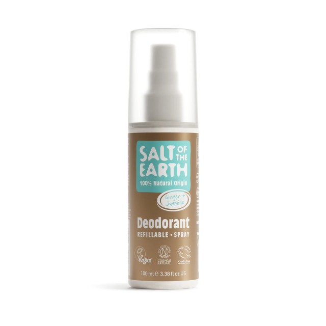 Salt of the Earth Ginger & Jasmine Natural Refillable Αποσμητικό Sp...