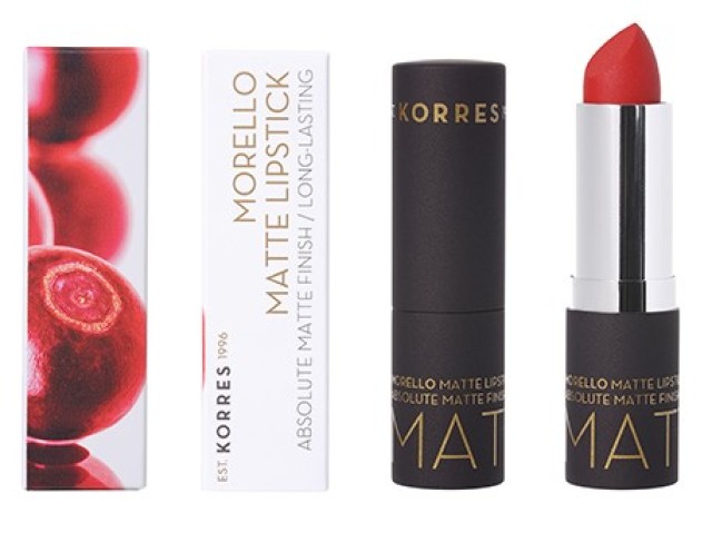 Korres Morello Matte Lipstick 54 Classic Red Matte, 3.5gr