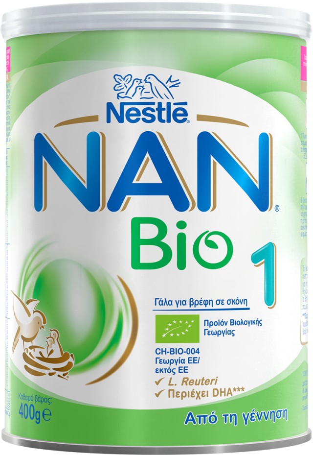 Nestle Nan Bio 1 0m+ Βιολογικό Γάλα Από τη Γέννηση, 400gr