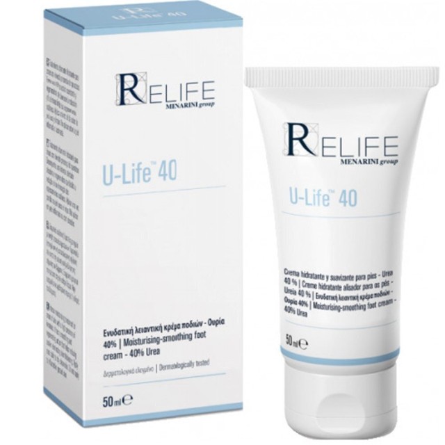 Relife U-Life 40 Foot Cream Καταπραϋντική Κρέμα Ποδιών για Πολύ Ξηρό Δέρμα με 40% Ουρία, 50ml