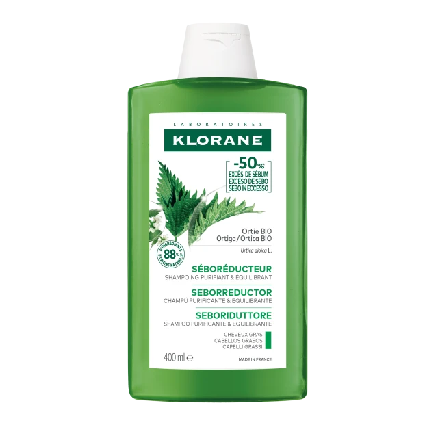 Klorane Shampoo with Organic Nettle for Oily Hair and Regulates...